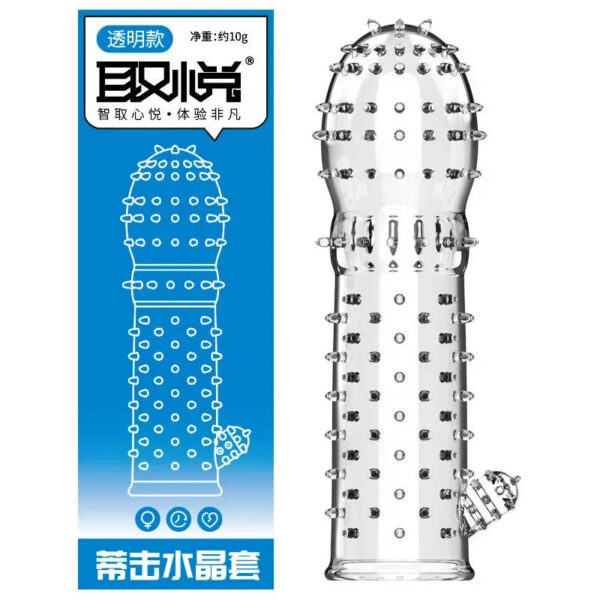 7bdd5e050943799e Spike Condoms Penis Extension Sleeves Sex Toys for Men Delay Ejaculation Reusable Condoms Enlargement Sperm Lock Cock Ring