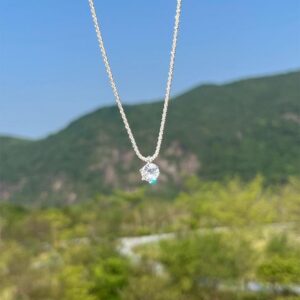7bebc89adc1575f3 Popular S Sterling Sier Sparkling Necklace for Women Light Round White Diamond Pendant Galaxy Collar Chain Jewelry