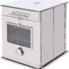 REDCAMP Faltbarer Campingofen mit 3-stufigem Grill, Mini Edelstahlofen zum Backen, Grillen, Outdoor Kochen