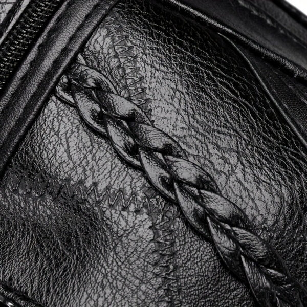 7c0419cfac698b27 Braided Detail Crossbody Bag, Fashion Multi Pockets Purses, Vegan Leather Shoulder Bag For Middle-aged And Elderly Women