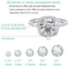 7c1c14c91b4040f3 Smyoue 0.3-3CT D Color Certified Moissanite Rings for Women Square Sparkling Lab Diamond Promise Band 100% Sterling Sier