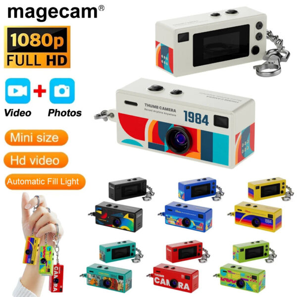 7c2fa352123bf75b Magecam Digital Camera 0.96 Inch Keychain Camera Retro Support Memory Card 1080P Very Small Camcorder Video Recorder with Flash