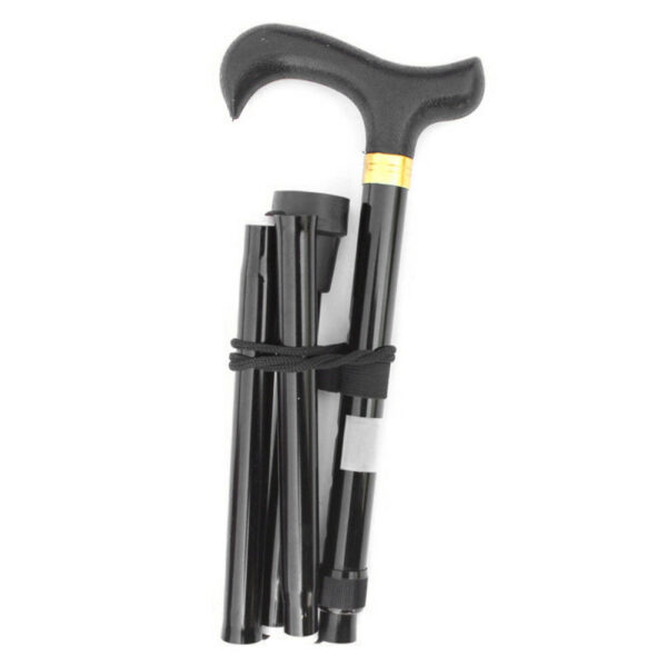 7c3182aebb810dcd Walking Stick Hiking Trekking 5 Section Outdoor Climbing Poles Adjustable Canes Folding Crutches Pole for Elderly People