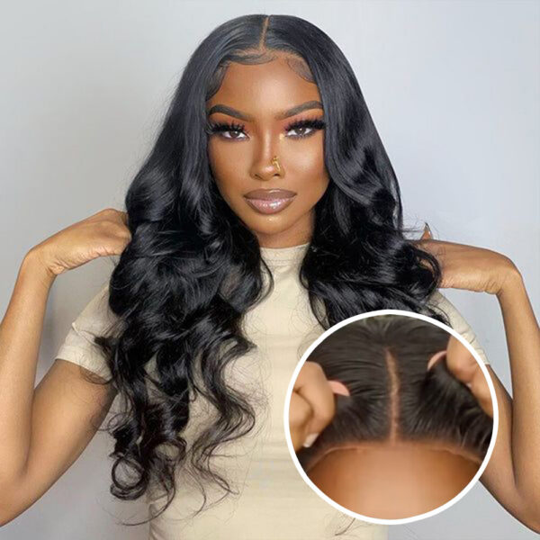 Glueless Prelucked Body Wave Brazilian 5x5 Closure HD Transparent Upgrade Pre cut Lace Long Human Hair Wigs