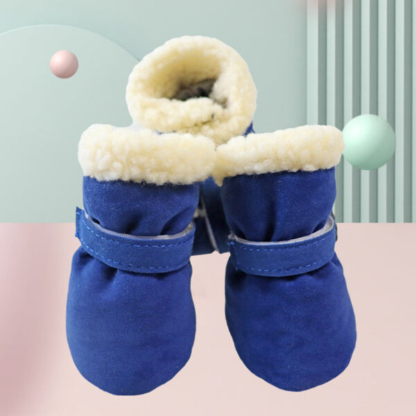 4pcs Winter Dog Anti-slip Snow Small Dogs Thick Cat Puppy Shoes Socks Pet Boots for Chihuahua Yorkshire