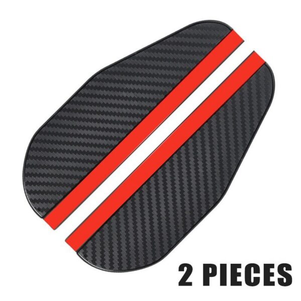 2PCS Rearview Eyebrow Carbon Fiber Pattern Car Universal Reversing Mirror Rain Shield