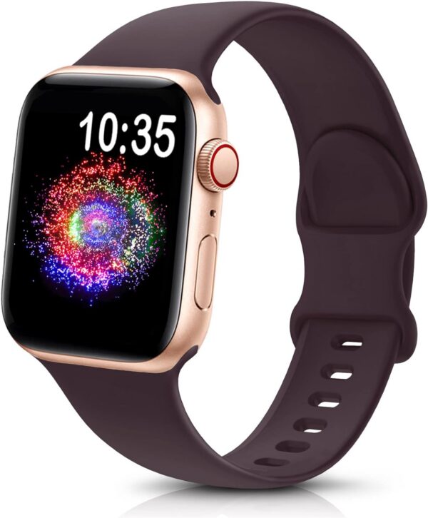 7c4cd997bc19246e TreasureMax Sport Band Compatible with Apple Watch Bands 38mm 40mm 41mm 42mm 44mm 45mm 49mm,Soft Silicone Strap Compatible for Apple Watch Series 9 Ultra 8 7 6 5 4 3 2 1 SE Men Women Grey 38/40/41MM