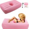 7c5d3994881c317a BBL Bed 72" x 40" Inflatable Mattress with Hole, BBL Bed After Surgery for Sleeping, Ergonomics PVC Pregnancy Bed, Inflatable Mattress Air Mattress for Camping Traveling Hiking (Black)