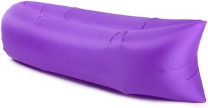 Inflatable Lounger Air Sofa Hammock, Foldable Air Sofa Hammock Inflatable Couch for Camping Backyard Lakeside with Compression Sacks