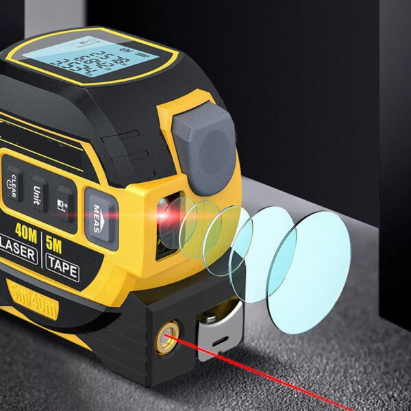 7c69326ee390da17 3 In 1 Measure Tape LCD Digital Rangefinder Infrared Ruler 40m/60m Laser Distance Meter Tool Magnetic Hook Metric Imperial