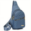 7c6a43cf3f2eb433 Quilted Casual Chest Bag, Lightweight Foldable Sling Bag, Portable Trendy Versatile Shoulder Bag