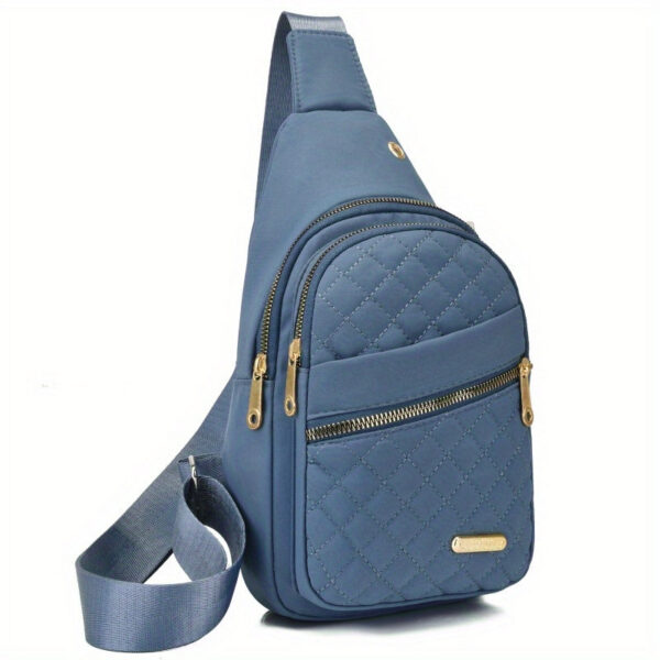 7c6a43cf3f2eb433 Quilted Casual Chest Bag, Lightweight Foldable Sling Bag, Portable Trendy Versatile Shoulder Bag