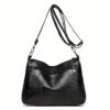 7c7e9377b5bf8f91 Braided Detail Crossbody Bag, Fashion Multi Pockets Purses, Vegan Leather Shoulder Bag For Middle-aged And Elderly Women