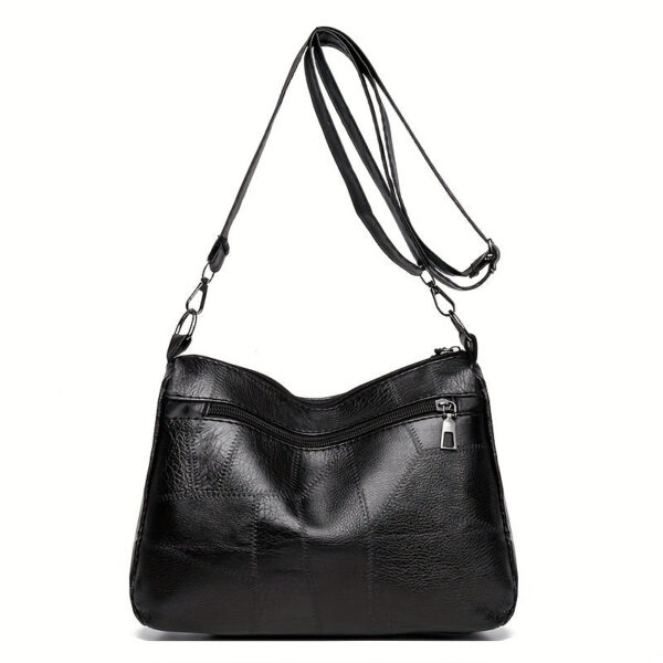 7c7e9377b5bf8f91 Braided Detail Crossbody Bag, Fashion Multi Pockets Purses, Vegan Leather Shoulder Bag For Middle-aged And Elderly Women