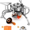 7c875e4e5ae5591e Odoland 6800W Windproof Camping Gas Stove, Portable Outdoor Camping Furnace, Folding Wild Camp Gas Burner, Backpacking Stove Suitable for Hiking, Camping, Trekking and Picnic