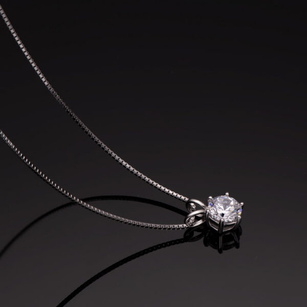 7ca030ffbe5a41d9 IOGOU 1 Carat D Color Diamond Pendant Real Sterling Sier Simulated Engagement Moissanite Necklace Gift