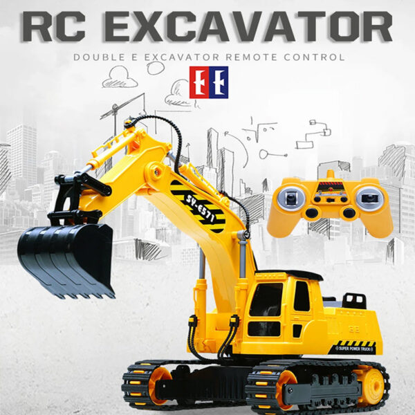 Double E RC Excavator Truck 11CH crawler Tractor Model Engineering Car 2.4G Radio Remote Controlled Electric hine Kid Toy