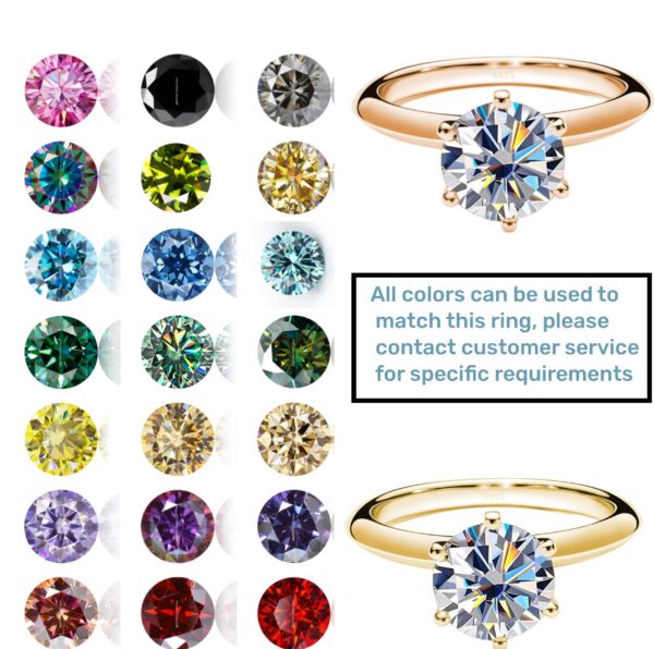 GRA Certified 1-5CT Moissanite VVS1 Lab Diamond Solitaire Ring For Women Engagement Promise Wedding Band Jewelry