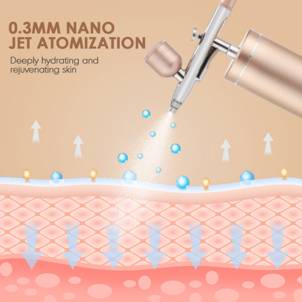 7cb149ddc2dbcfa0 0.3mm Water Oxygen Facial hine Airbrush Mini Air Compressor Gun for Painting Tattoo Makeup Spray Face Steam Beauty Apparatus