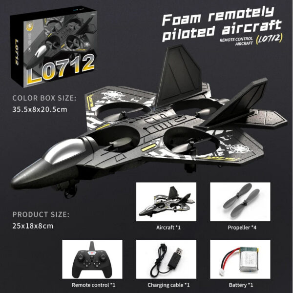 7cb2eee407336680 L0712 RC Plane 2.4G Remote Control Aircraft Gravity Sensing Aircraft Glider with Light EPP Foam Fighters for Boys Children