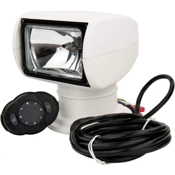 12V 100W 2500LM 360° Rotate Remote Control Marine Portable Halogen Search Light Boat Spotlight IP67