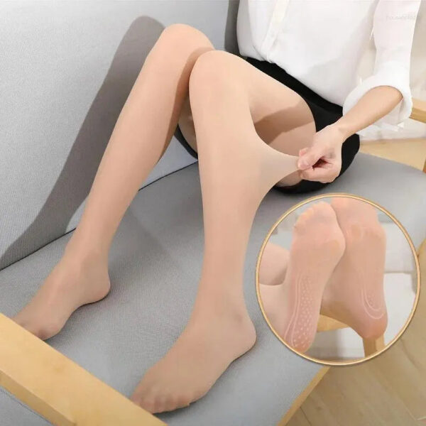 7cd3f2e00006ccb9 Women Socks Spring Thin Silk Stockings Soft Rubber Sole For JK Antislip Tear-resistant Unbreakable Tights Plus Size Pantyhose