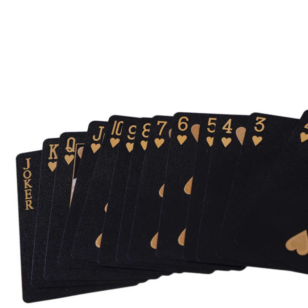 Color Black Gold Playing Card Group Waterproof Poker Suit Magic Dmagic Package Board Game Gift Collection