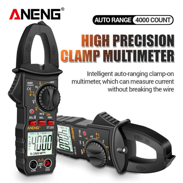 7cdca322cb5b5705 ANENG ST180 AC Current Clamp Meter Digital 4000 Counts Multimeter Ammeter Voltage Tester Car Amp Hz Capacitance NCV Ohm Tool