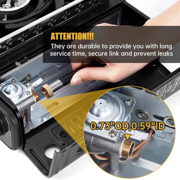 WADEO Dual Fuel Camping Stove Replacement Hose, 3FT CGA600 & M16*1 Propane Regulator Hose for Portable Propane & Butane Camping Gas Stove