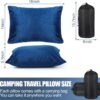 7cf444666627a16b 2 Pack Camping Pillow for Sleeping Shredded Memory Foam Travel Pillow with Storage Bag, Compressible Portable Pillow for Outdoor Camp Backpacking Hiking Essential Gear (Blue, Small)