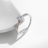 7cf509884f94b996 MODIAN 925 Sterling Silver Classic Wedding Elegant Ring Rose Gold Color Line Unique Metallic Contrast Design Jewelry For Women