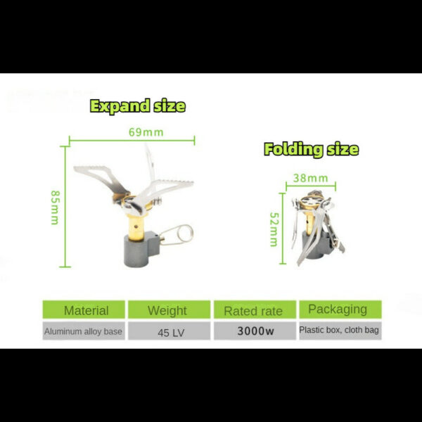 7d00b652065645e5 Outdoor Camping Burner Portable Mini Folding Stove Gas Heater Survival Furnace Foldable Furance Head for Picnic Cooker