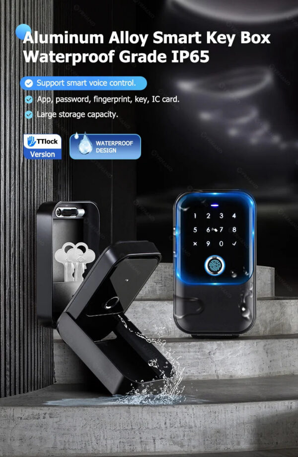 7d0225cb15f9e14d TTlock Smartkey Lock Box Home Key Wireless Smartlock Box Electronic Key Box App Digital Code Bluetooth Key Safe Padlock for Host