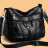 7d0278d0370b61ae Braided Detail Crossbody Bag, Fashion Multi Pockets Purses, Vegan Leather Shoulder Bag For Middle-aged And Elderly Women