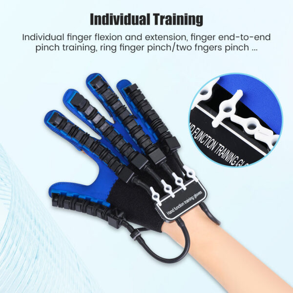 7d0a78eedf4f0379 Left & Right Hand Finger Rehabilitation Exerciser Robot Gloves Stroke Hemiplegia Cerebral Infarction Training Therapy Equipment