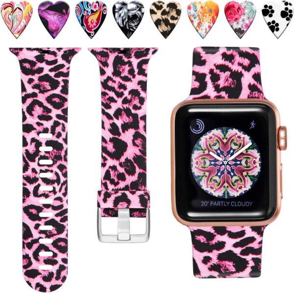 Laffav Compatible with Apple Watch Band 41mm 40mm 38mm iWatch Series 9 & Ultra 2 & SE & Ultra & Series 8/7/6/5/4/3/2/1 for Women Men, Colorful Jellyfish, M/L