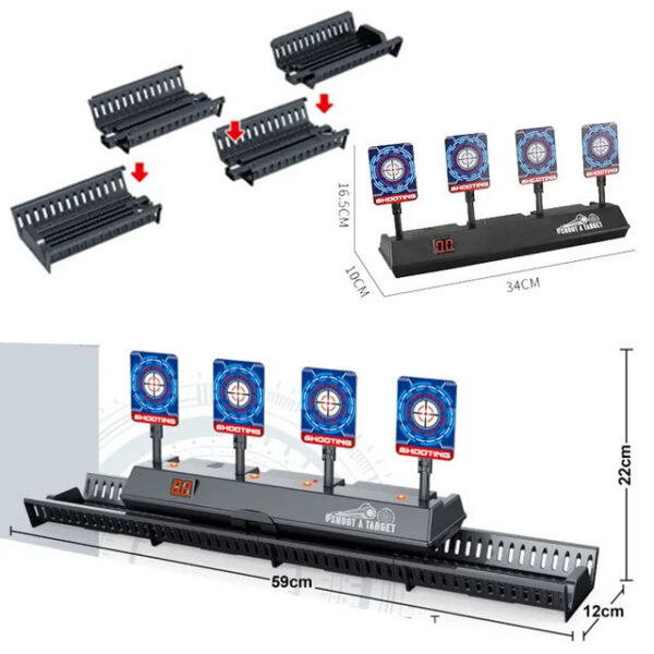 7d1e6e847835a718 Targets for Nerf Guns Auto Reset Electric Target Accessories Kids Sound Light Shooting Game Toys High Precision Scoring