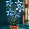 City Creativity Bouquet wer Cymbidium Faberi Bonsai Potted Plant Home Decoration Building Blocks Bricks Kids Toys