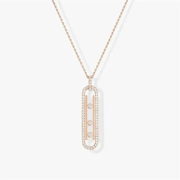 Sterling Sier Classic Fashionable Jewelry Mobile Diamond Women's Necklace Wedding Necklace. Exquisite Gifts