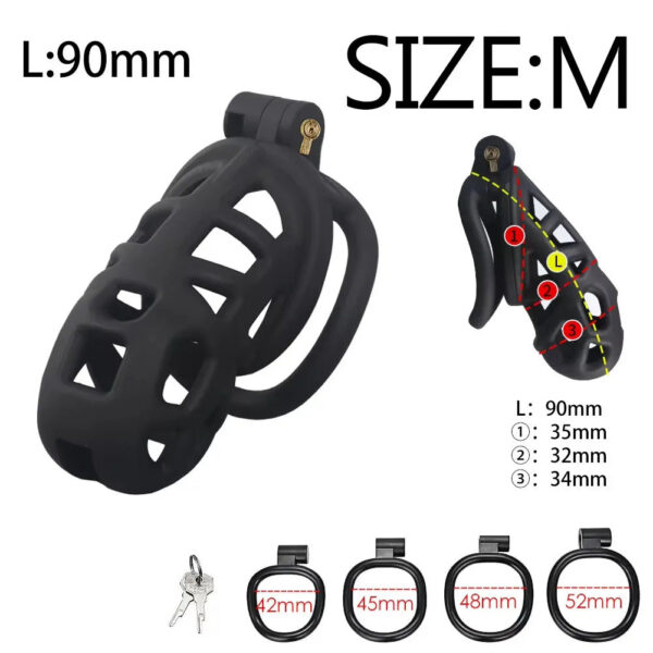 7d4977d0df559da2 Male Chastity Cage Erotic Urethral Lock Sex Toys Device Penis Ring Male with 4 Size SM Products Cage Chastete Penis Sleeve