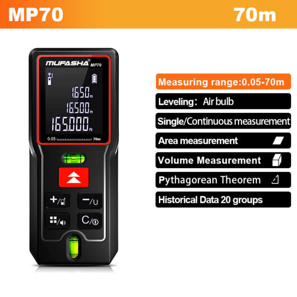 MUFASHA Portable Laser Distance Meter Degital Measuring Tool Rangefinder