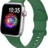 7d529b02684b551b TreasureMax Sport Band Compatible with Apple Watch Bands 38mm 40mm 41mm 42mm 44mm 45mm 49mm,Soft Silicone Strap Compatible for Apple Watch Series 9 Ultra 8 7 6 5 4 3 2 1 SE Men Women Grey 38/40/41MM