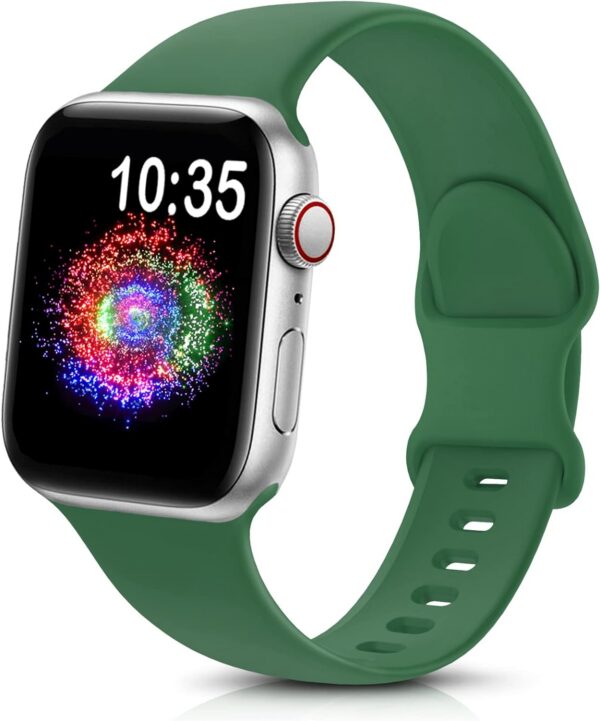 7d529b02684b551b TreasureMax Sport Band Compatible with Apple Watch Bands 38mm 40mm 41mm 42mm 44mm 45mm 49mm,Soft Silicone Strap Compatible for Apple Watch Series 9 Ultra 8 7 6 5 4 3 2 1 SE Men Women Grey 38/40/41MM