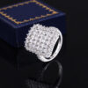Luxurious Sterling Sier Ring for Women Stylish Party Jewelry Full of Diamond Zircon Engagement Rings Classic Gifts