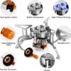 7d5e8335435a6068 Odoland 3500W/6800W Windproof Camp Stove Camping Gas Stove with Fuel Canister Adapter, Piezo Ignition, Carry Case, Portable Collapsible Stove Burner for Outdoor Backpacking Hiking and Picnic