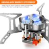 7d6d6de696acac42 Odoland 6800W Windproof Camping Gas Stove, Portable Outdoor Camping Furnace, Folding Wild Camp Gas Burner, Backpacking Stove Suitable for Hiking, Camping, Trekking and Picnic
