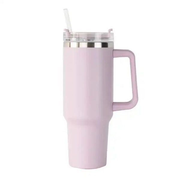 7d6e675a796f5da3 Ready To Ship 40oz Hot Pink Mugs With Handle Insulated Tumblers Lids Straw Stainless Steel Coffee Thermos Cups