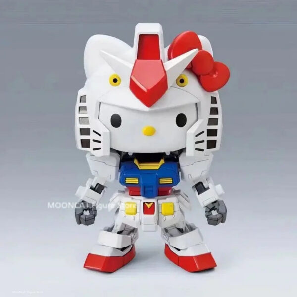 7d6f13c4f57bdee9 Bandai Gundam Hello Kitty RX-78-2SD Assembly Model SD Kt 012gto Anime Figures Pvc Statue Doll Collection Decor Kids Toys Gifts