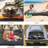 Auto Luftmatratze SUV Aufblasbare Matratze mit Pumpe MPV Air Bett Camping Auto Kissen Dickere Rücksitz Luftmatratze mit Zwei Kissen Für Camping Reisen Hinterhof Strand