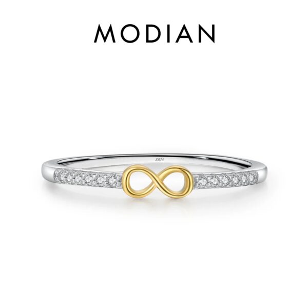 7d76592eaadba4f5 MODIAN 925 Sterling Silver Simple Romantic Heart Finger Ring Trendy Metallic Contrast Design Rings For Women Fine Jewelry